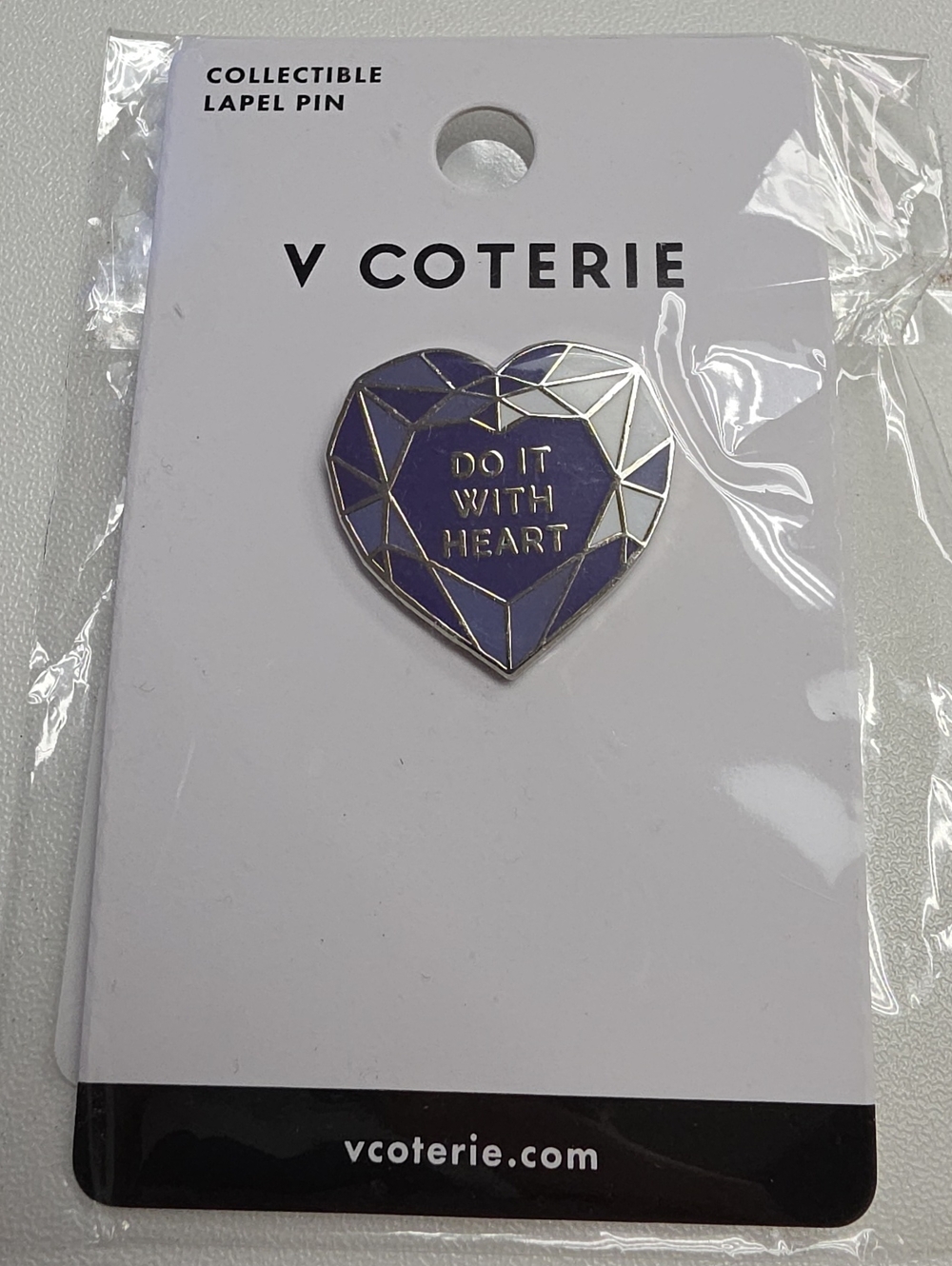 Figs Scrubs X Vcoterie Purple 'Do It With Heart' Enamel Lapel Pin